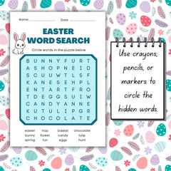 Easter Word Search Printable, Kids Activity, Classroom Game (Instant Download A4/US Letter Size)
