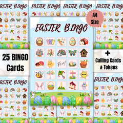 Easter Bingo Game Printable for Kids and Family Fun  | Holiday Party Activity & Classroom Game