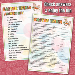 Easter Trivia Game Printable | Fun Holiday Party Game for Kids, Families & Classrooms | Instant Download