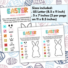 Roll a Bunny Easter Game | Fun Family Easter Activity (Instant Download)