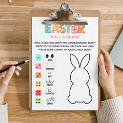Roll a Bunny Easter Game | Fun Family Easter Activity (Instant Download)
