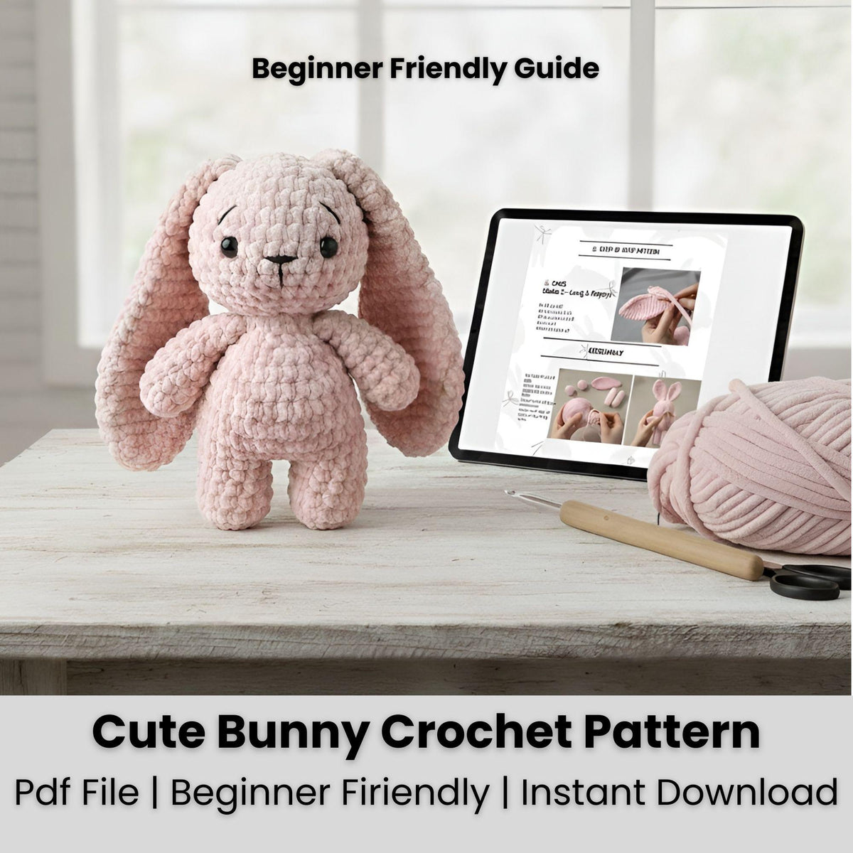 Amigurumi Bunny Crochet Pattern | Beginner Friendly Easter Toy (PDF Pattern)