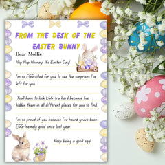 Easter Bunny Letter for Kids | Personalized Surprise Note (A4 & 5x7 Digital Download)