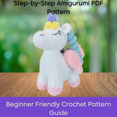 Unicorn Crochet Pattern PDF  | Amigurumi Unicorn Digital Download | Beginner Friendly Step-by-Step Guide
