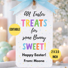 Editable Easter Gift Tags | Printable Bunny Designs (Digital Download)