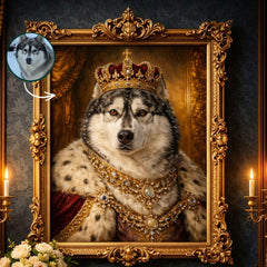 Custom Royal Pet Portrait | Regal Dog Cat King Queen Art (Digital Download)