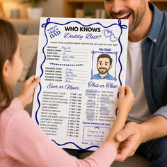 Who Knows Daddy Best Printable | Father’s Day Game & All About My Dad Activity | Dad