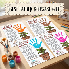 Christian Father's Day Handprint Art | Personalized Dad Gift from Kids | Sunday School