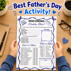 Who Knows Daddy Best Printable | Father’s Day Game & All About My Dad Activity | Dad